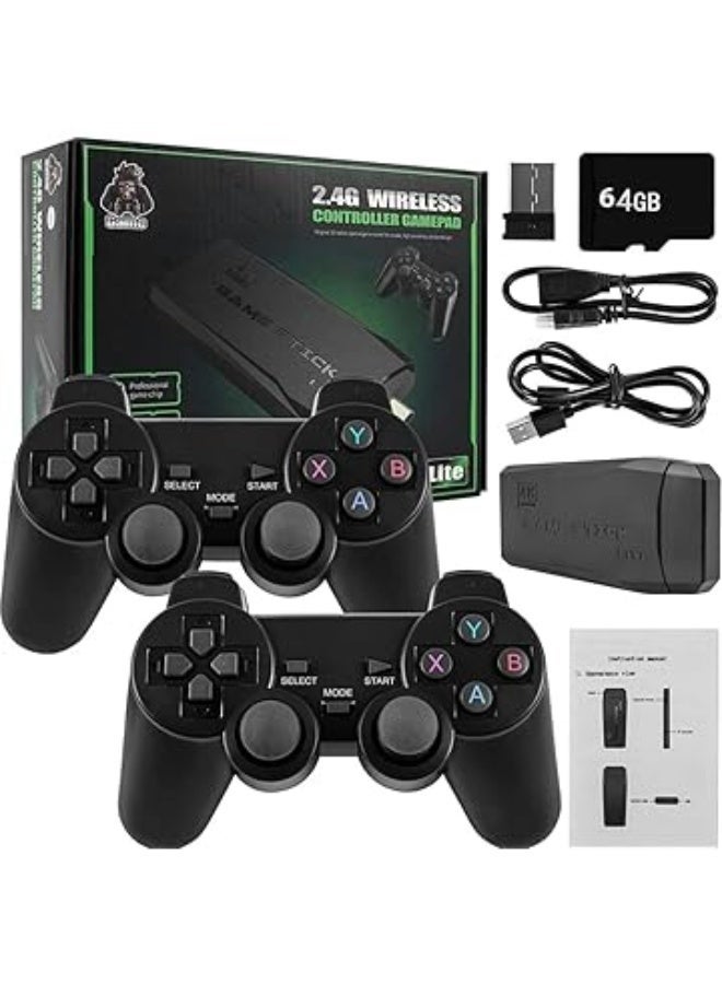 Blulory 4K Smart Video Game TV Stick,Video Game Consoles,10,000 Games 32/64GB Retro Classic Gamin 2.4G Wireless Gamepads Controller (64G,10000+ Games) - Image 2